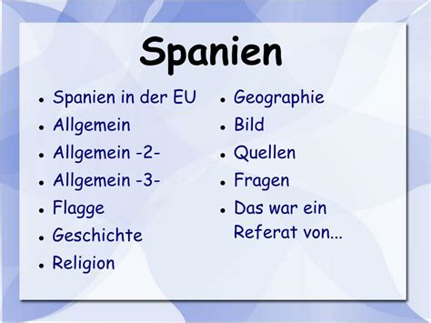 spanien informationen für referat